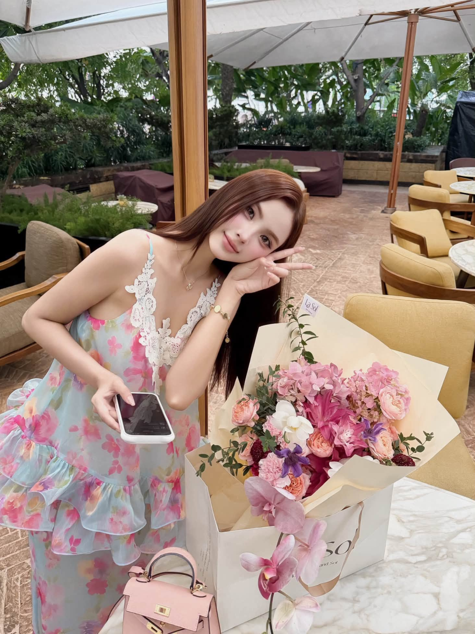 เซ็ต ลายดอก ขอบ ลูกไม้ CV ĐUÔI CÁ