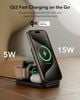 Đế sạc không dây 3-in-1 Qi2 15W Travel Charger Set - 2C569A màu đen ESR