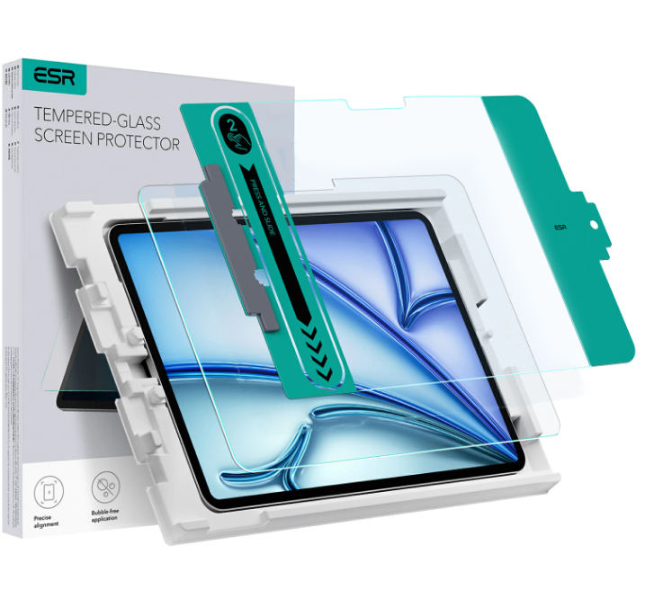 Miếng dán cường lực dành cho iPad Gen 10/ Gen 11 / Air / Pro 2025 & 2024 kèm khay dán ESR