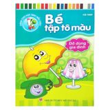 Bé tập tô màu - Đồ dùng gia đình