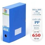 Bìa hộp PP 75-A4 FO-BF02 xanh