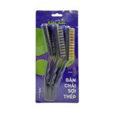 Kinkit lô 3 bàn chải sợi thép 23cm