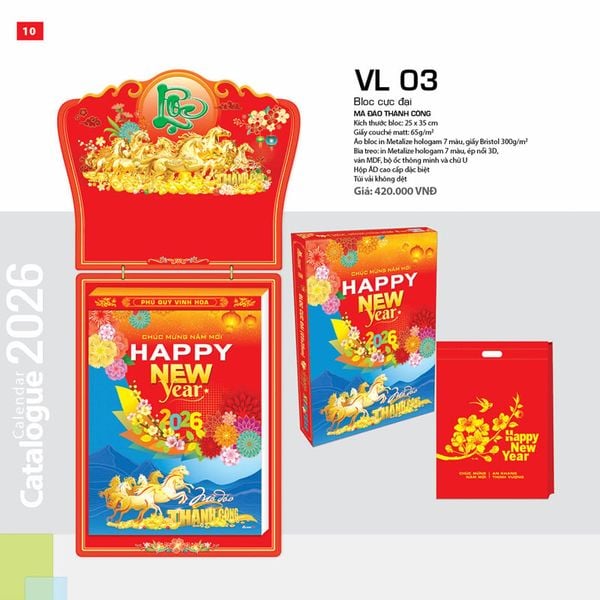 Lịch Bloc 2026 Cực Đại - Mã Đáo Thành Công