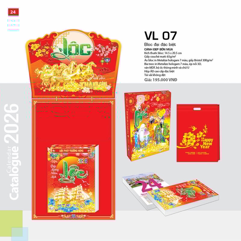 Lịch Bloc 2026 Đại Đặc Biệt - Cảnh Đẹp Bốn Mùa