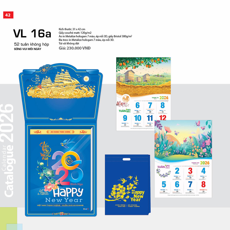 Lịch 52 Tuần 2026 - Sống Vui Mỗi Ngày (Không Hộp)