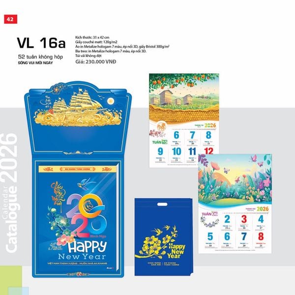 Lịch 52 Tuần 2026 - Sống Vui Mỗi Ngày (Không Hộp)