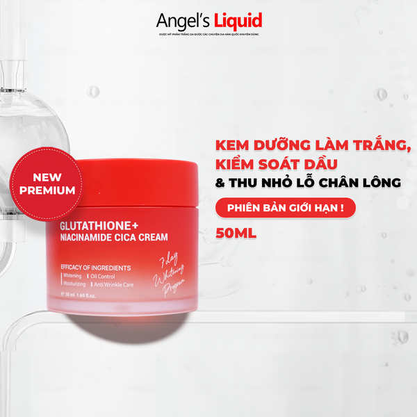 Kem dưỡng Angel Liquid Glutathione Niacinamide Cica 50ml Thanh Chân  Cosmetics cửa hàng mỹ phẩm chính hãng