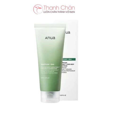 Sữa rửa mặt Anua Heartleaf Quercetinol Pore Deep Cleansing Foam 150ml