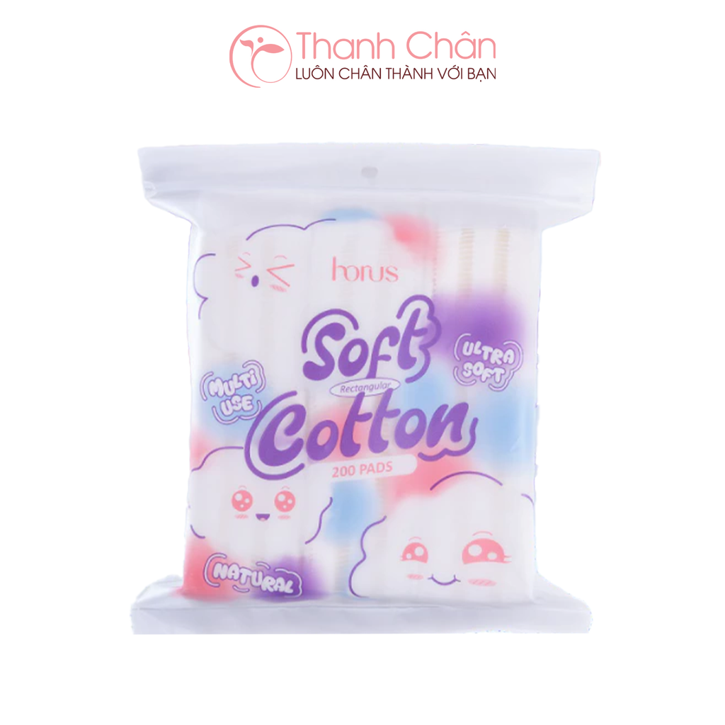 Bông tẩy trang Horus Soft Cotton 200 miếng