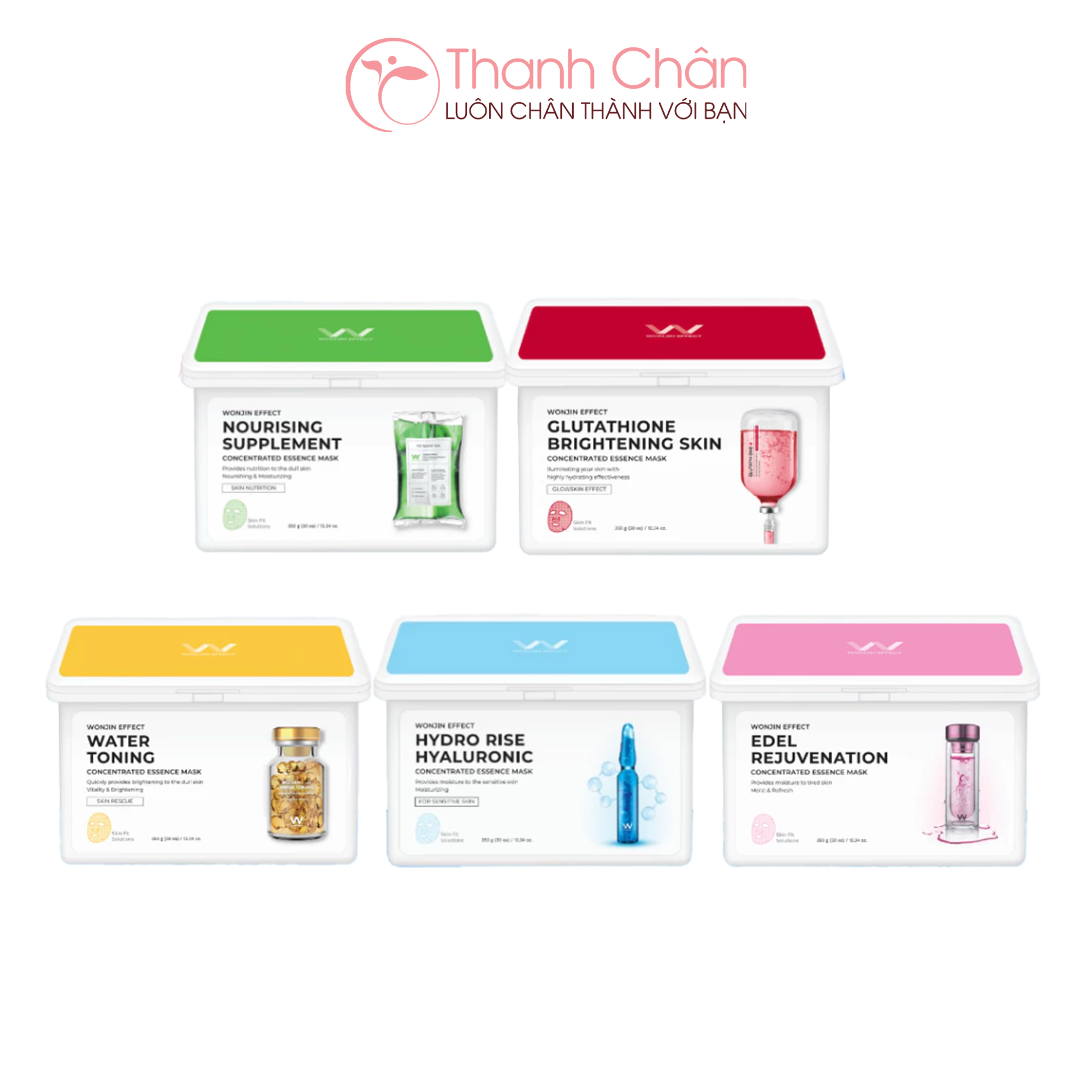 Hộp 30 Miếng Mặt Nạ WonJin Effect Mask (30ea)