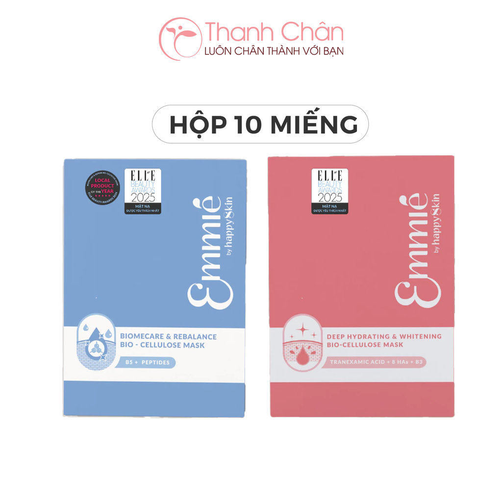 (COMBO) Mặt nạ Emmie By Happy Skin Bio Cellulose Mask