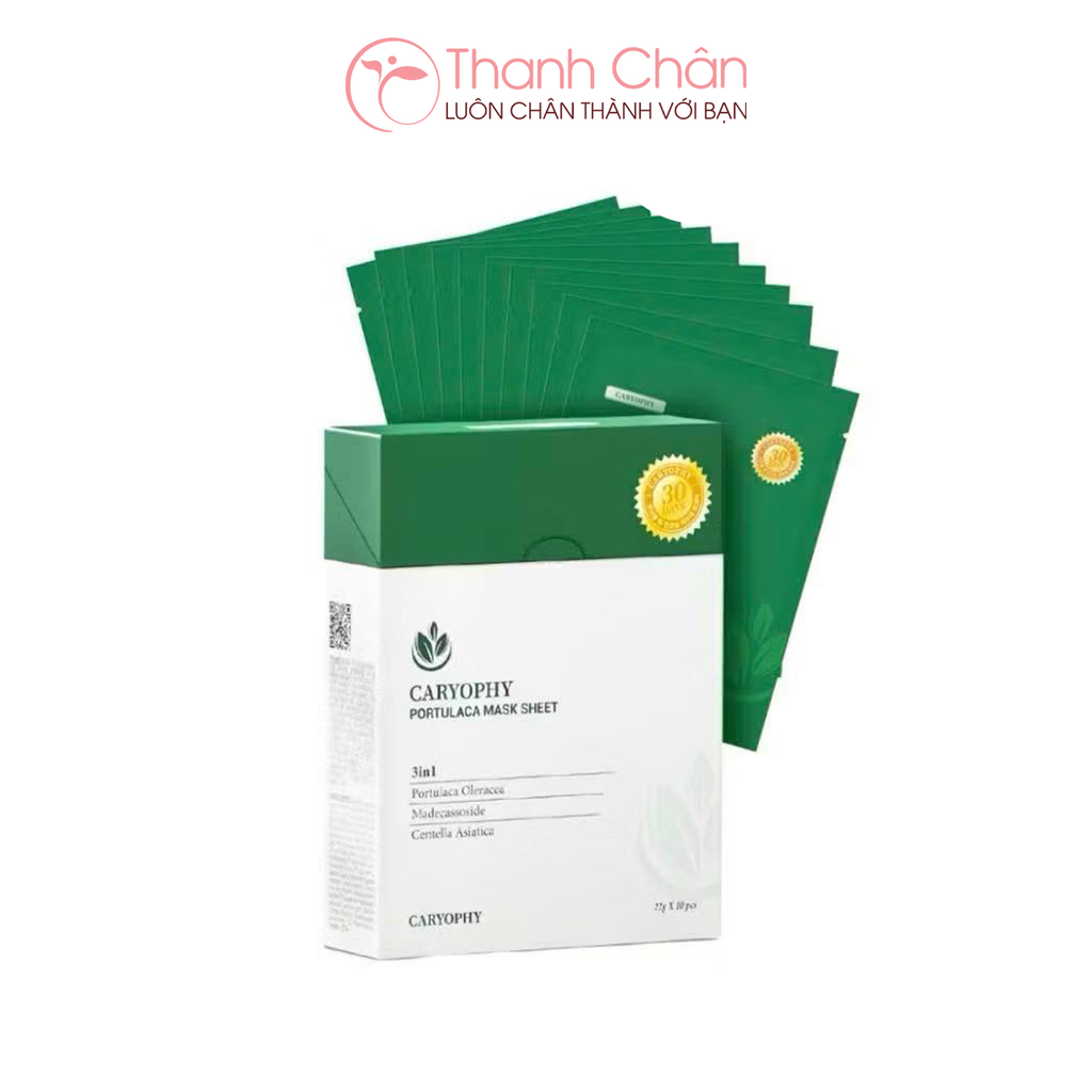 (HỘP 10 MIẾNG) Mặt Nạ Tràm Trà Caryophy Portulaca Mask Sheet 22g