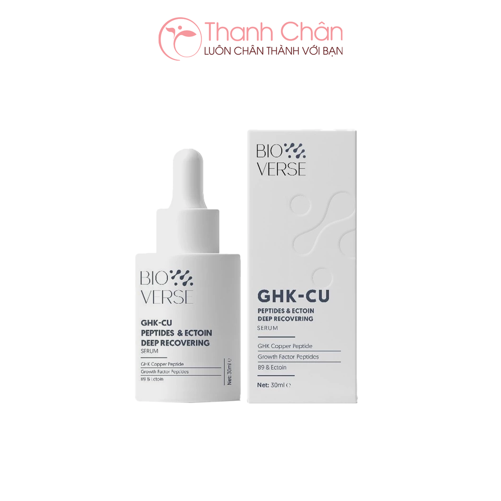 Tinh chất Bioverse GHK-Cu Peptides & Ectoin Deep Recovering Serum 30ml