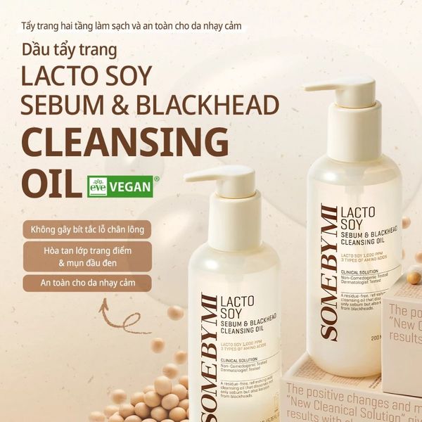 Dầu tẩy trang Some By Mi Lacto Soy Sebum & Blackhead Cleansing Oil 200ml