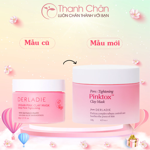 Mặt Nạ Đất Sét Derladie Vegan Pink Clay Mask 60g