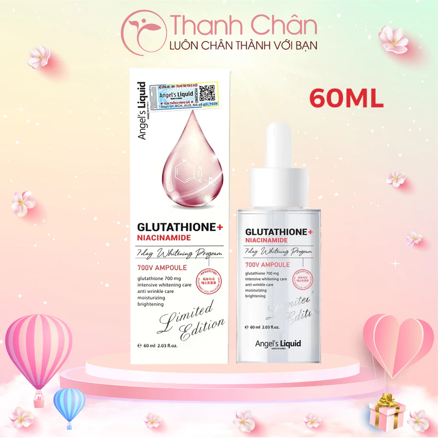 Tinh chất dưỡng trắng Angel Liquid Glutathione 700V Ampoule 30ml Thanh Chân Cosmetics cửa hàng mỹ phẩm chính hãng