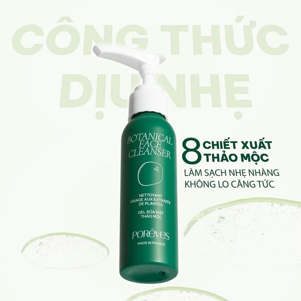 Sữa rửa mặt Poreves Botanical Face Cleanser 50ml