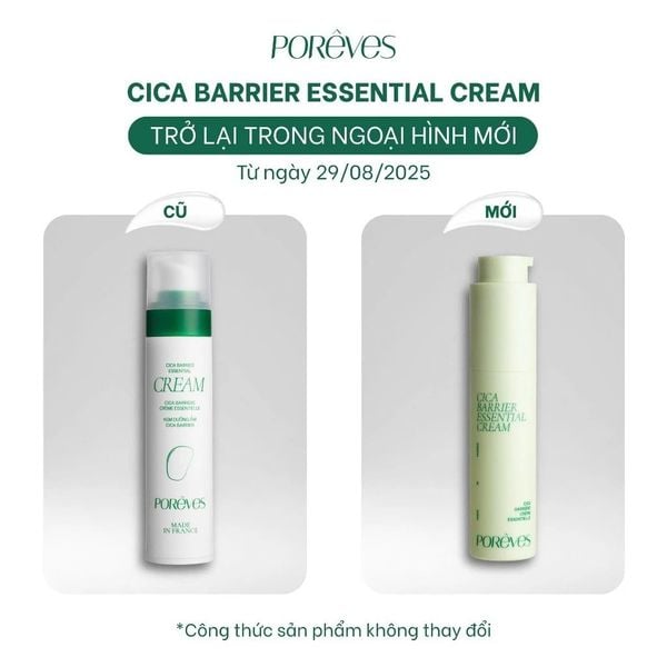 Kem dưỡng Poreves Cica Barrier Essential Cream 50ml