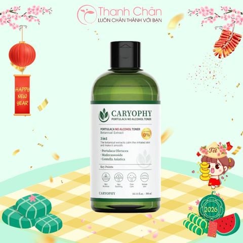 Nước Hoa Hồng Ngăn Ngừa Mụn Caryophy 3in1 Portulaca Toner 300ml