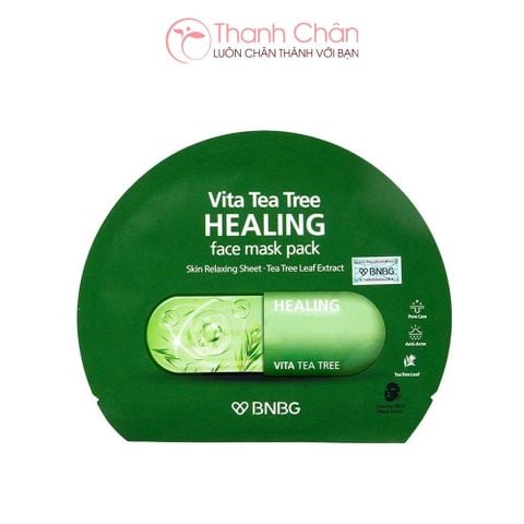 Mặt Nạ BNBG Vita Tea Tree Healing Face Mask Pack Thải Độc Da Giảm Mụn 30ml