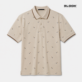  ÁO POLO NAM CỔ ĐIỂN MÀU KEM HOẠ TIẾT TIA CHỚP BLOOK 36043 