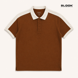  ÁO POLO NAM LIỀN VAI BASIC MÀU NÂU BLOOK 36070 