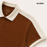  ÁO POLO NAM LIỀN VAI BASIC MÀU NÂU BLOOK 36070 