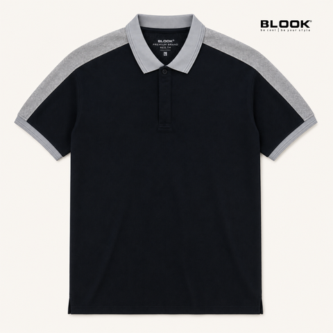  ÁO POLO NAM LIỀN VAI BASIC MÀU XANH NAVY BLOOK 36070 
