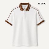  ÁO POLO NAM GÂN LIỀN VAI MÀU TRẮNG BLOOK 36071 