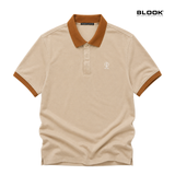  POLO NAM BASIC MÀU KEM ĐẬM CỔ TRƠN BLOOK 36066 