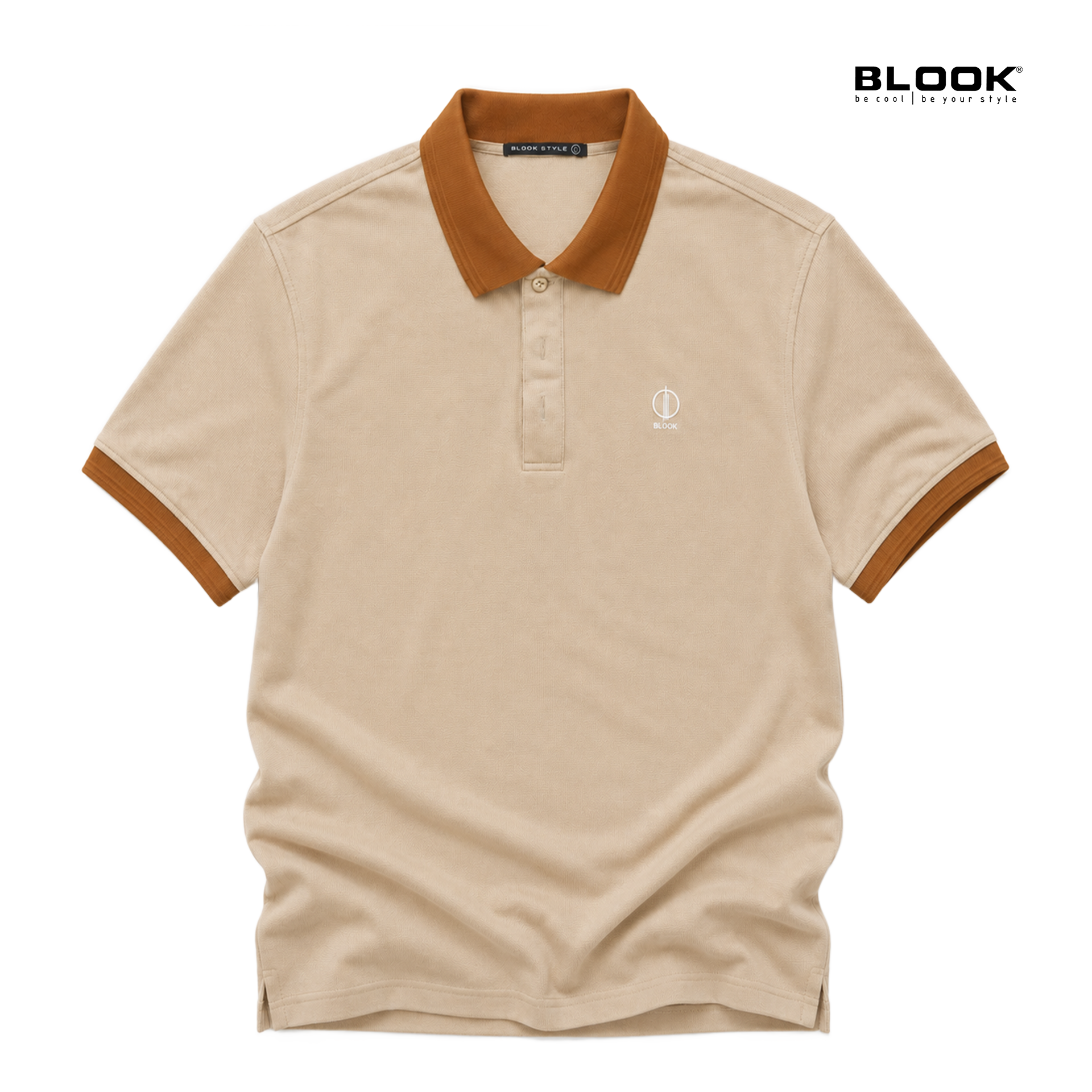  POLO NAM BASIC MÀU KEM ĐẬM CỔ TRƠN BLOOK 36066 