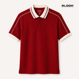  ÁO POLO NAM GÂN LIỀN VAI MÀU ĐỎ BLOOK 36071 