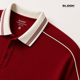  ÁO POLO NAM GÂN LIỀN VAI MÀU ĐỎ BLOOK 36071 