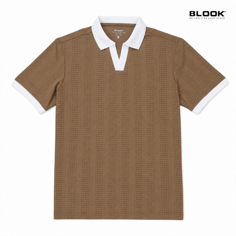  ÁO POLO NAM CÁ SẤU CỔ V BLOOK PREMIUM V-PATTERN 30612 