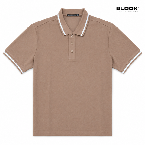  ÁO POLO NAM GÂN TĂM BLOOK STYLE FINE RIB 36038 