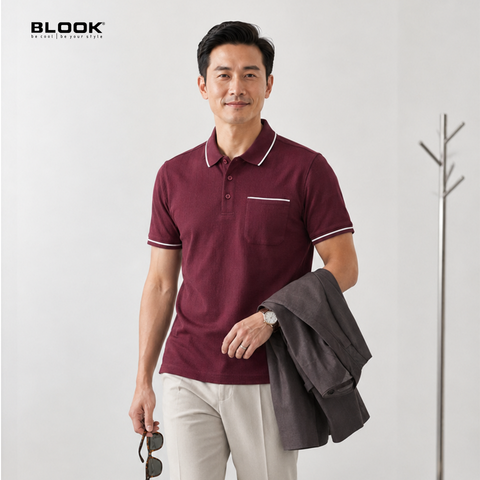  ÁO POLO NAM CÓ TÚI BLOOK PREMIUM POCKET 36056 