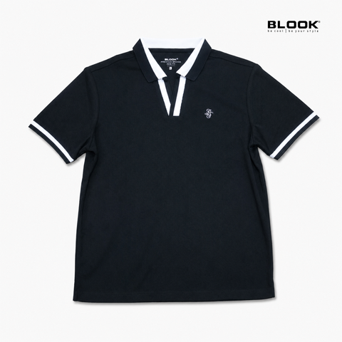  ÁO POLO NAM COTTON GÂN CỔ V BLOOK PREMIUM V-LINE 35992 