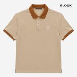  POLO NAM BASIC MÀU KEM ĐẬM CỔ TRƠN BLOOK 36066 