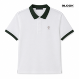  POLO NAM BASIC MÀU TRẮNG CỔ TRƠN BLOOK 36066 