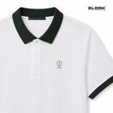  POLO NAM BASIC MÀU TRẮNG CỔ TRƠN BLOOK 36066 