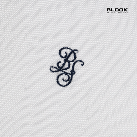  POLO NAM BASIC MÀU TRẮNG CỔ SỌC BLOOK 36052 