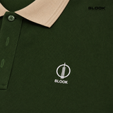  POLO NAM BASIC MÀU XANH RÊU CỔ TRƠN BLOOK 36066 