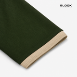  POLO NAM BASIC MÀU XANH RÊU CỔ TRƠN BLOOK 36066 