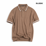  ÁO POLO NAM COTTON GÂN TĂM BLOOK STYLE FINE RIB 35997 