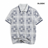  ÁO POLO NAM COTTON CÁ SẤU BLOOK PREMIUM GEO DOT 35889 