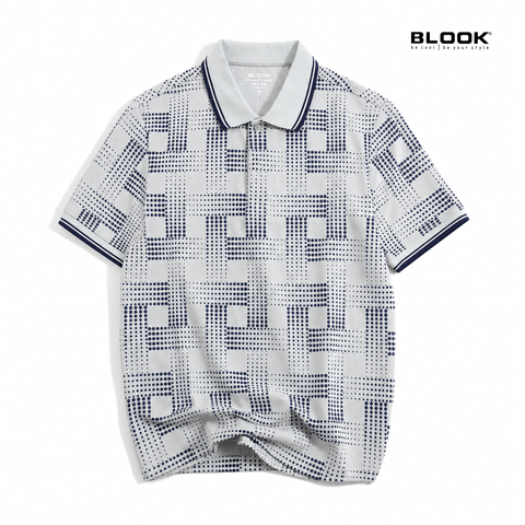  ÁO POLO NAM COTTON CÁ SẤU BLOOK PREMIUM GEO DOT 35889 