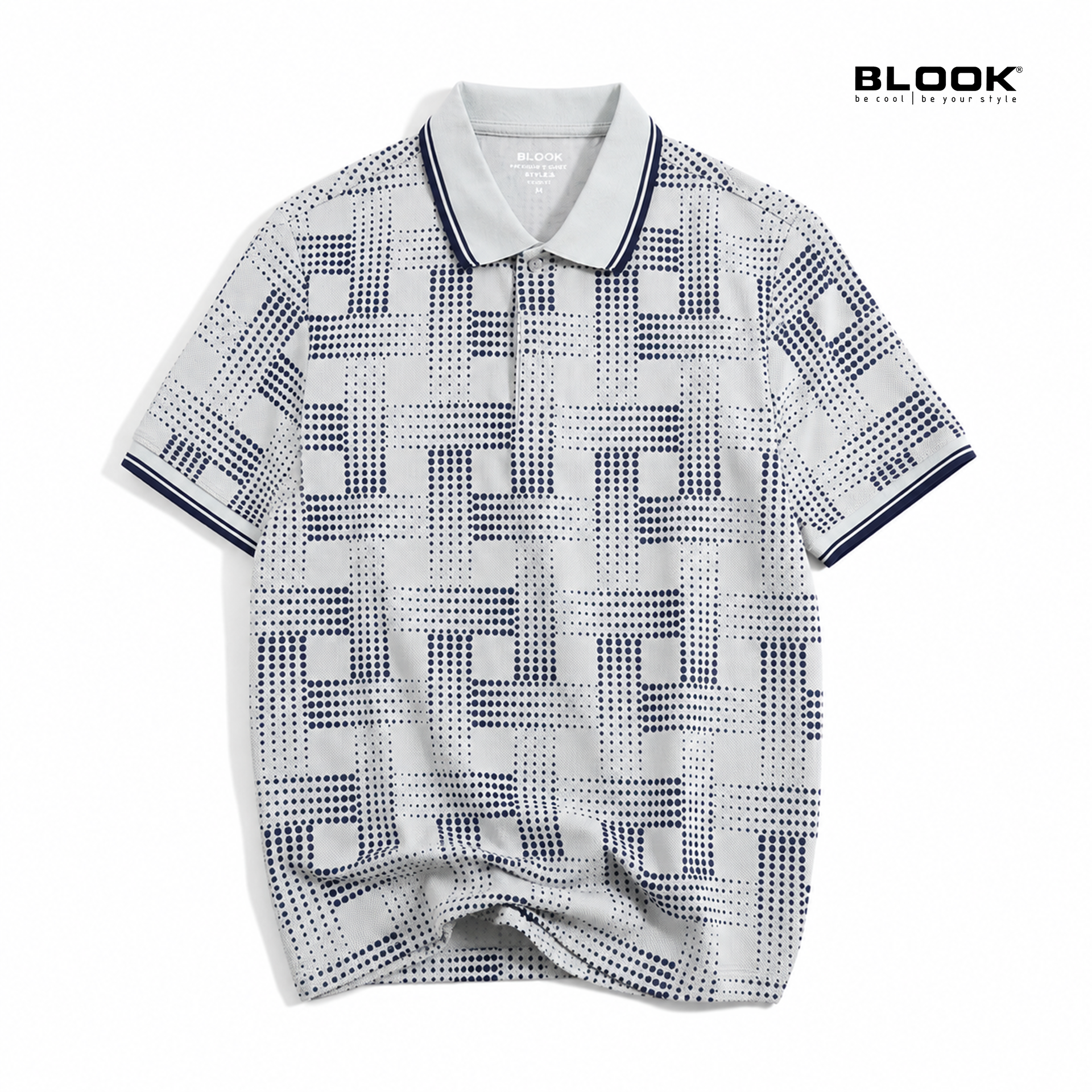  ÁO POLO NAM COTTON CÁ SẤU BLOOK PREMIUM GEO DOT 35889 