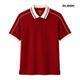 ÁO POLO NAM GÂN LIỀN VAI MÀU ĐỎ BLOOK 36071 
