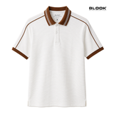  ÁO POLO NAM GÂN LIỀN VAI MÀU TRẮNG BLOOK 36071 
