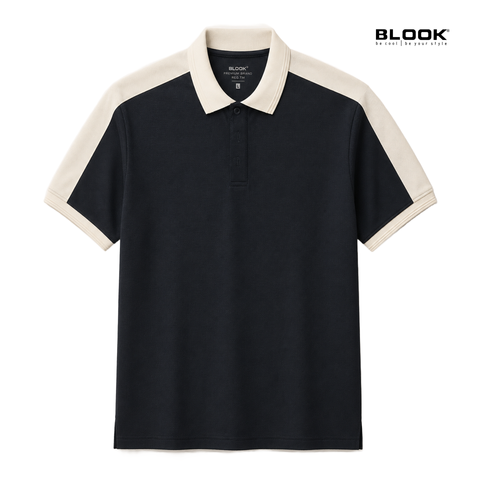  ÁO POLO NAM LIỀN VAI BASIC MÀU XÁM ĐẬM BLOOK 36070 